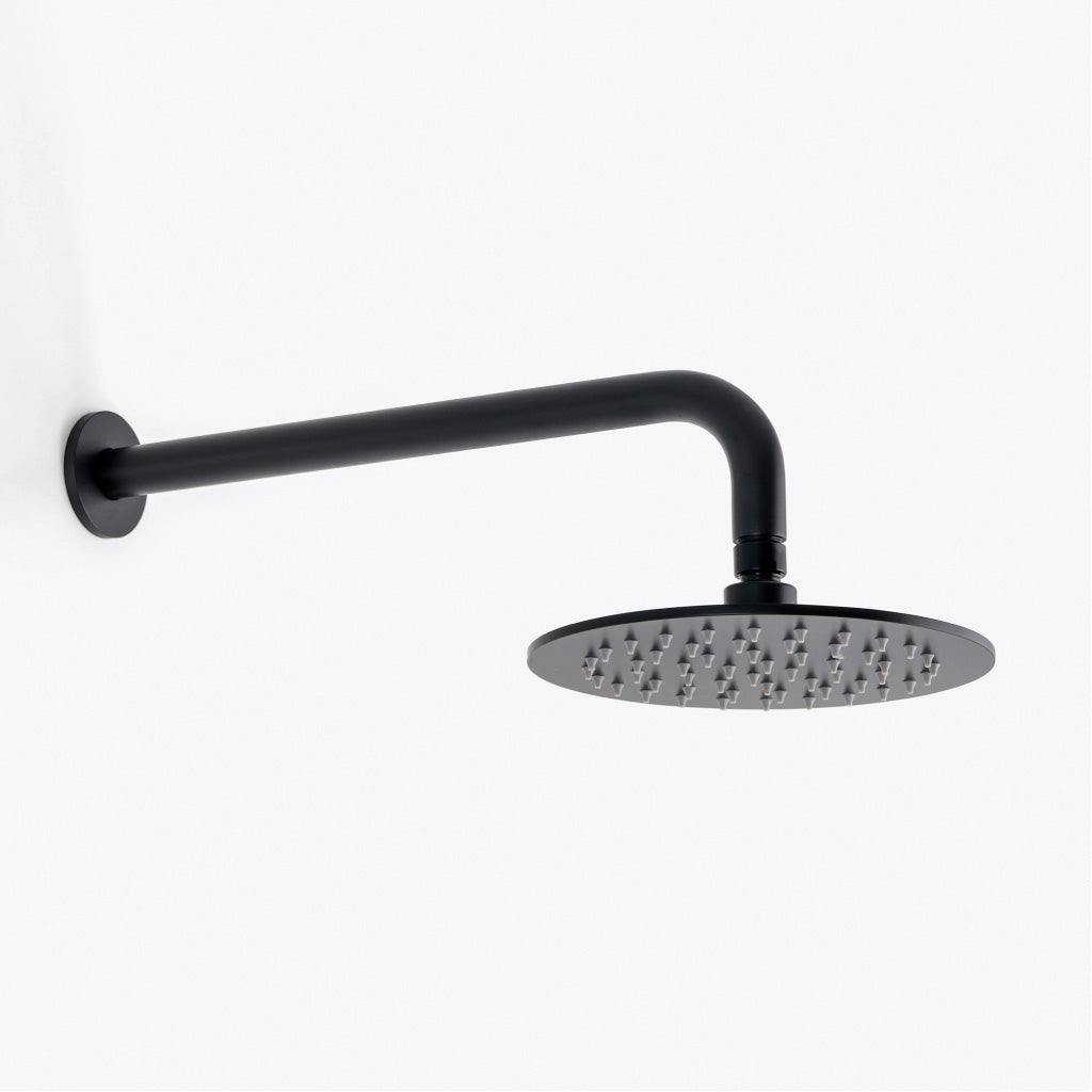 Metro 2-Way Pressure Balance Trim Complete Shower Set - Wall Mount - 8" Brass/Matt Black