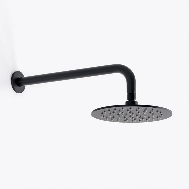 Metro 2-Way Pressure Balance Trim Complete Shower Set - Wall Mount - 8" Brass/Matt Black