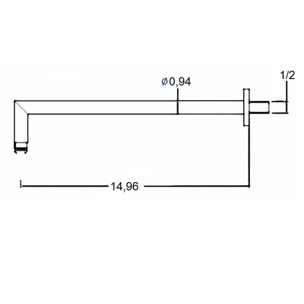 Metro 2-Way Pressure Balance Trim Complete Shower Set - Wall Mount - 8" Brass/Polished Chrome