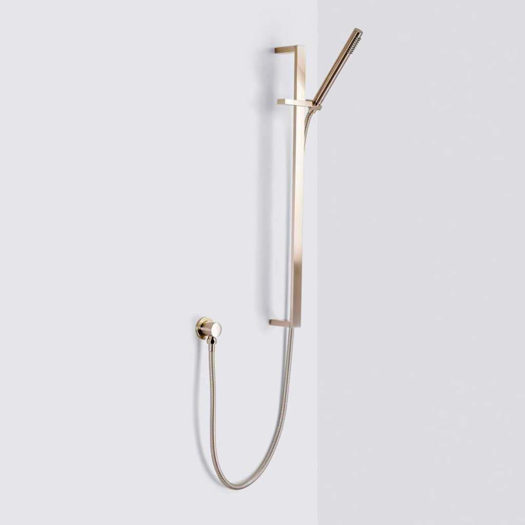 Metro 2-3 Way Thermostatic Trim Complete Shower Set - Ceiling Mount - 12" Brass/Polished Nickel