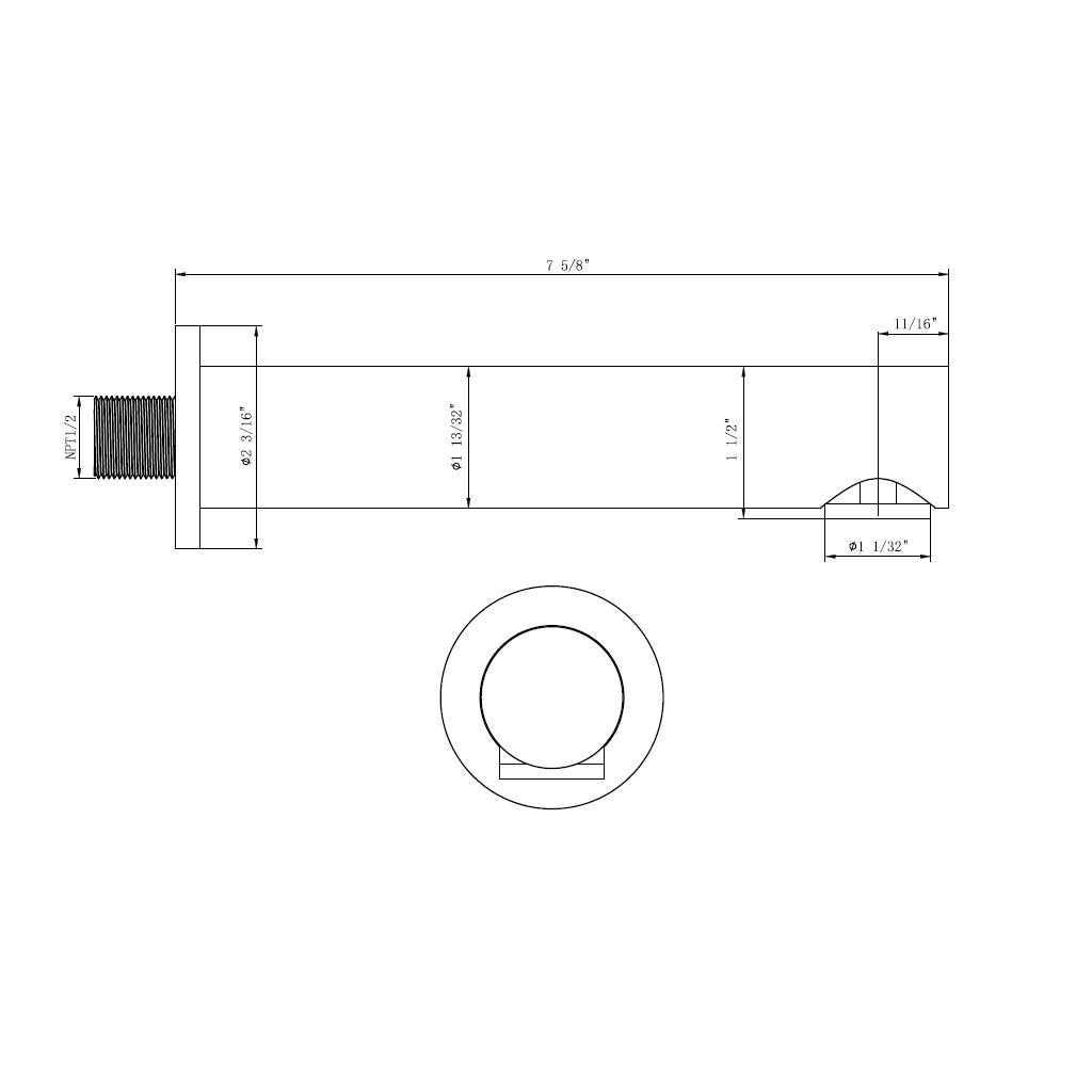 Metro 2-Way Pressure Balance Trim Complete Shower Set - Wall Mount - 12" Brass/Satin Brass