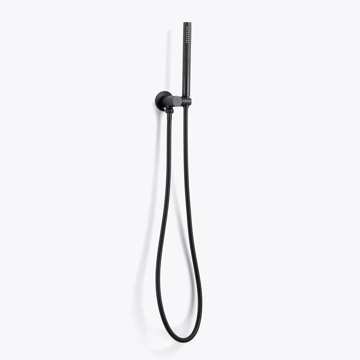 Metro 2 Way Thermostatic Complete Shower Set - Ceiling Mount - 16" Brass/Matt Black