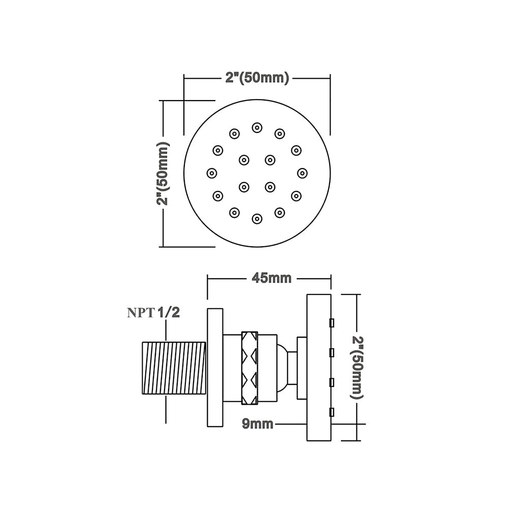 Metro 3 Way Thermostatic Complete Shower Set - Ceiling Mount - 12" Brass/Polished Chrome