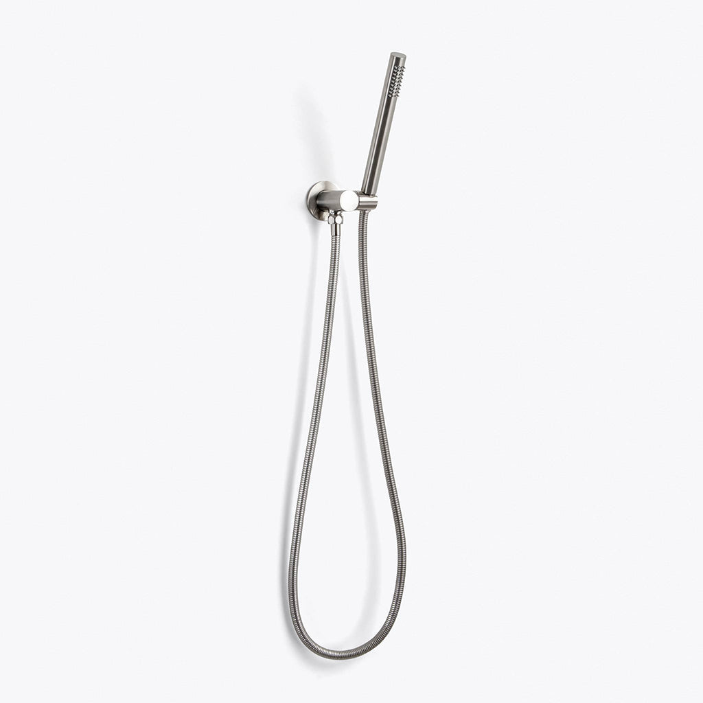 Metro 3 Way Thermostatic Complete Shower Set - Ceiling Mount - 12" Brass/Brushed Nickel