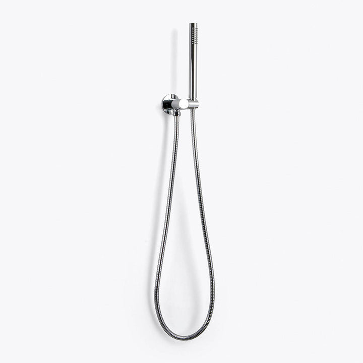 Metro 3 Way Thermostatic Complete Shower Set: 12" Ceiling &amp; 4" Wall Mount Shower Heads with Handheld - Brass/Polished Chrome