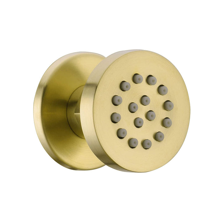 Metro 3 Way Thermostatic Complete Shower Set - Wall Mount - 12" Brass/Satin Brass