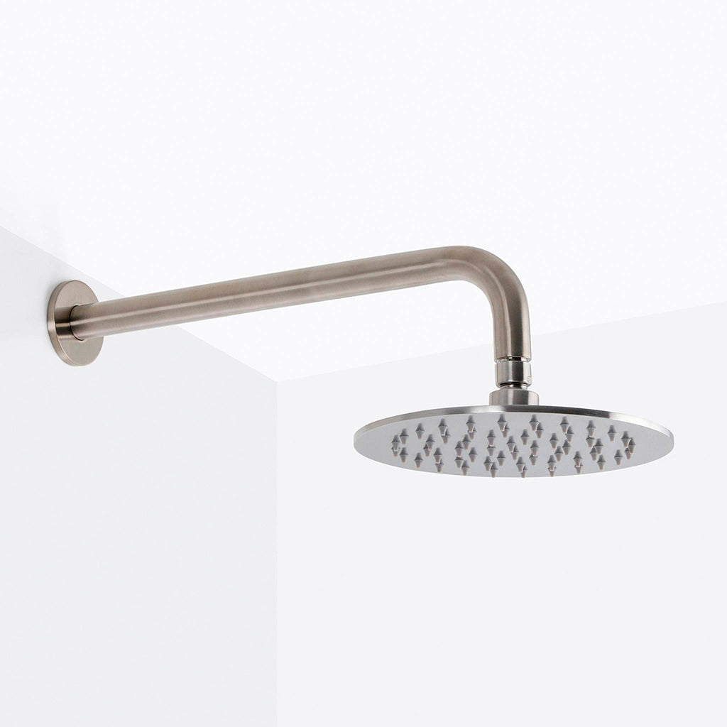 Metro 2 Way Pressure Balance Complete Shower Set - Wall Mount - 8" Brass/Brushed Nickel