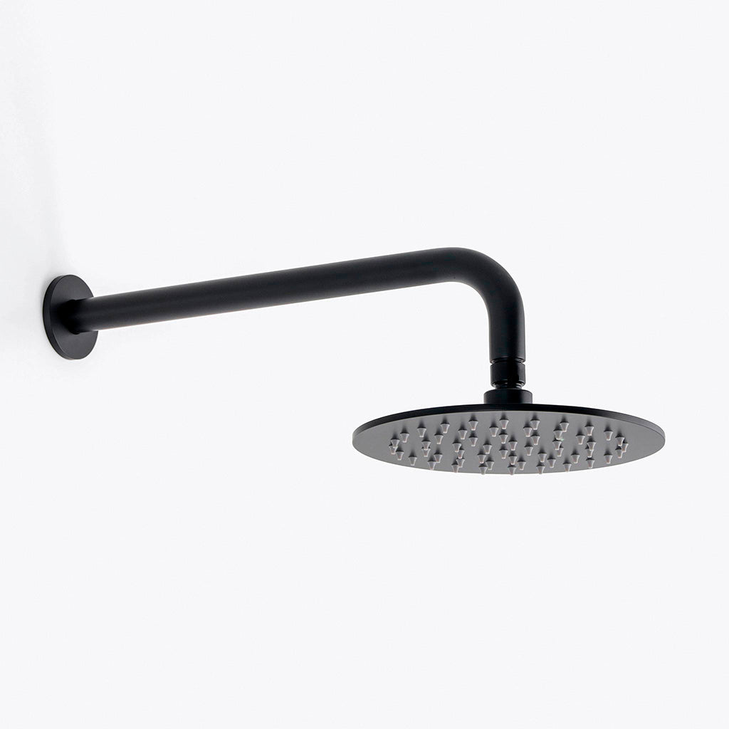 Metro 2 Way Pressure Balance Complete Shower Set - Wall Mount - 8" Brass/Matt Black