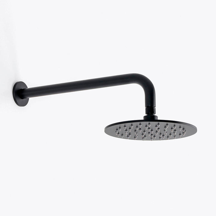 Metro 2 Way Pressure Balance Complete Shower Set - Wall Mount - 8" Brass/Matt Black