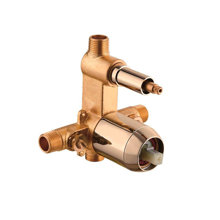 Metro 2 Way Pressure Balance Complete Shower Set - Wall Mount - 8" Brass/Polished Nickel