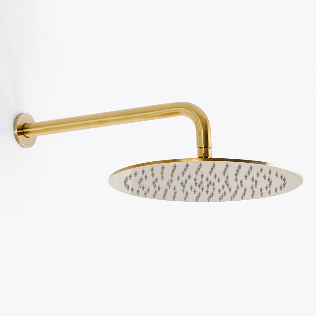 Metro 2 Way Pressure Balance Complete Shower Set - Wall Mount - 12" Brass/Satin Brass