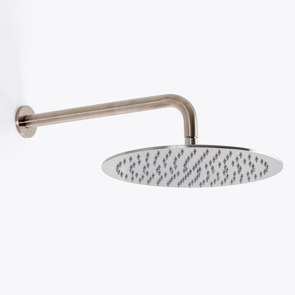 Metro 2 Way Pressure Balance Complete Shower Set - Wall Mount - 12" Brass/Brushed Nickel