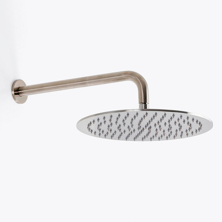 Metro 2 Way Pressure Balance Complete Shower Set - Wall Mount - 12" Brass/Brushed Nickel