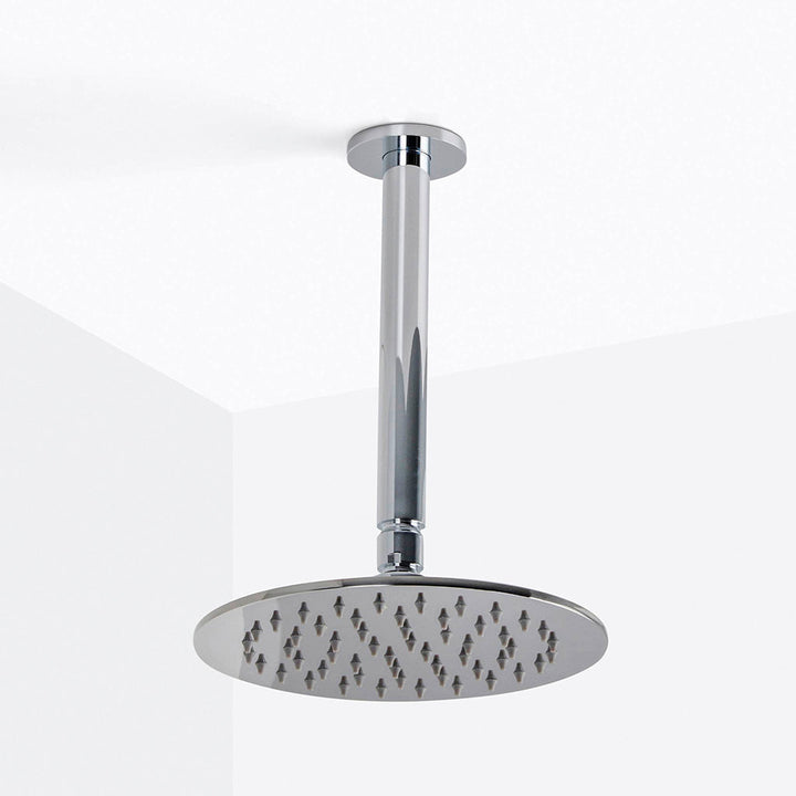 Metro 2 Way Pressure Balance Complete Shower Set - Ceiling Mount - 8" Brass/Polished Chrome