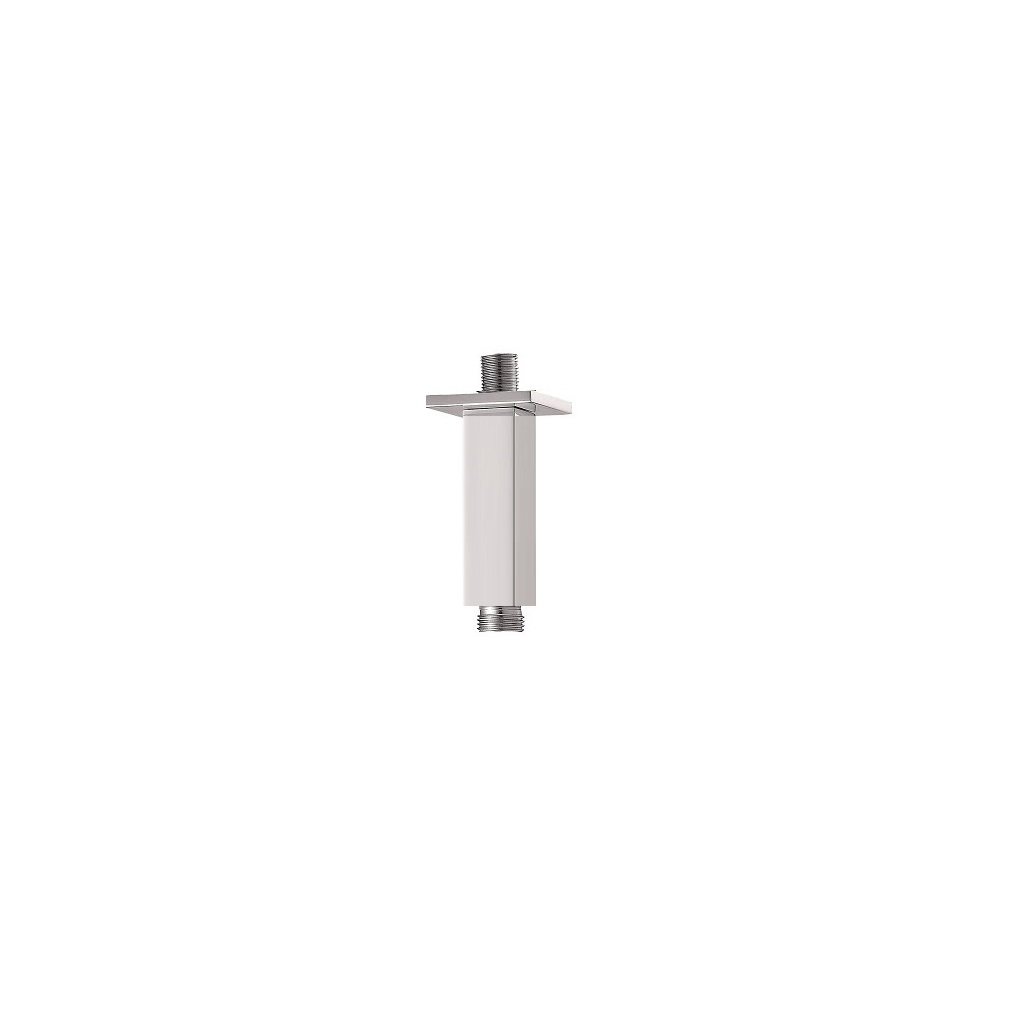 Devon Complete Square Shower Head - Ceiling Mount - 8" Brass/Polished Chrome