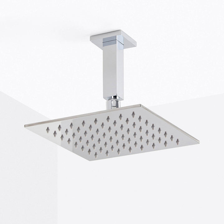Devon Shower Arm - Ceiling Mount - 4" Brass/Polished Chrome