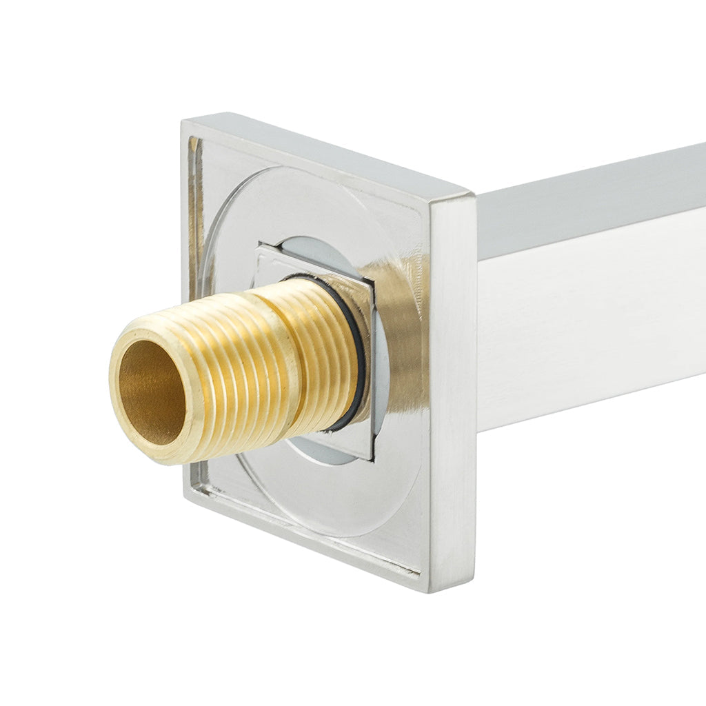 Devon 45 Degrees Shower Arm - Wall Mount - 8" Brass/Brushed Nickel