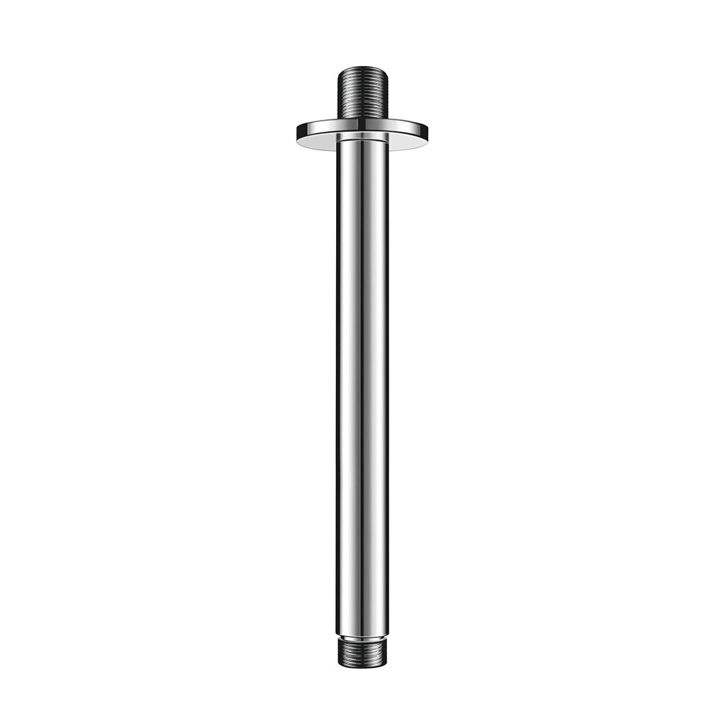 Metro Shower Arm - Ceiling Mount - 8" Brass/Polished Chrome