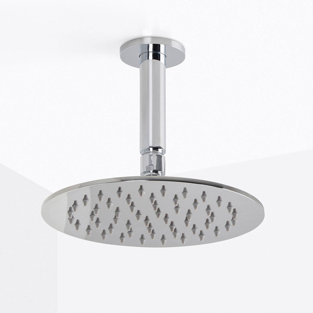 Metro Shower Arm - Ceiling Mount - 4" Brass/Polished Chrome