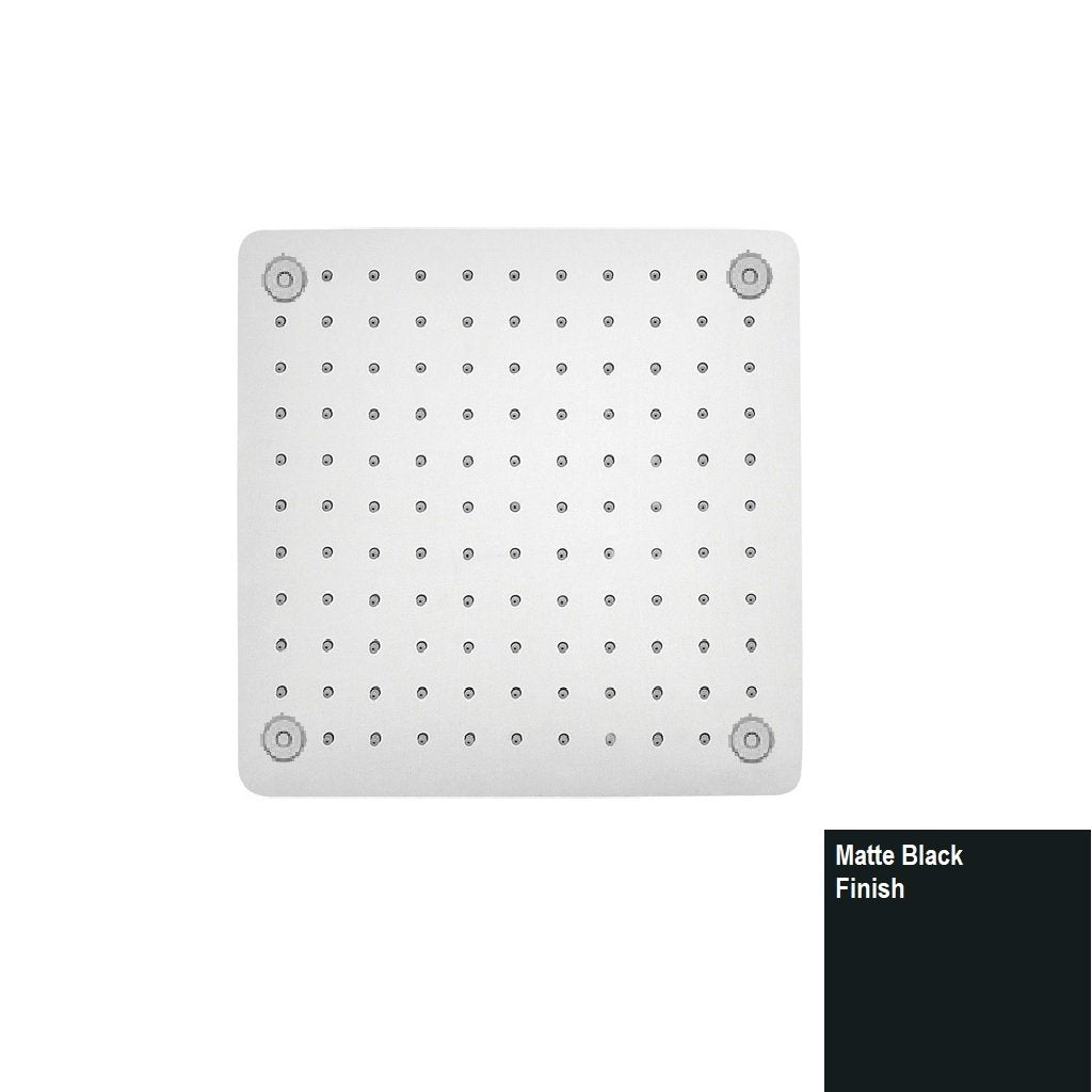Devon Recessed Shower Head - Ceiling Mount - 12" Stainless Steel/Matt Black