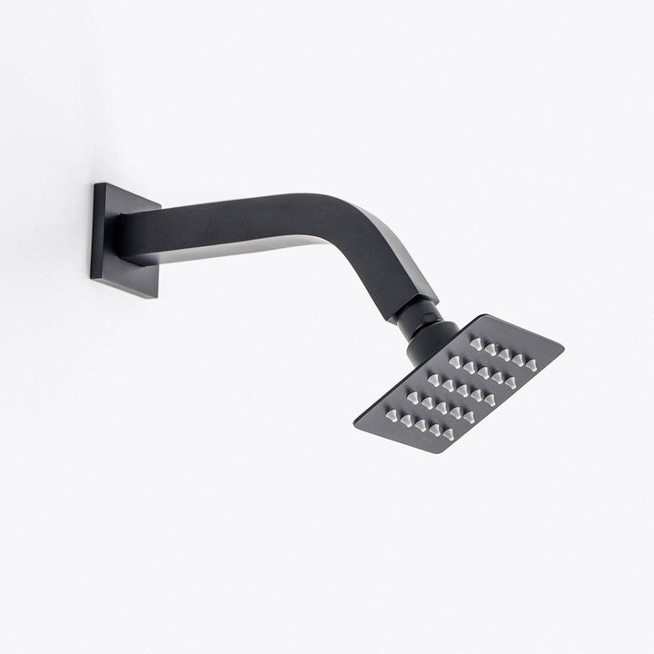 Devon Sharp Nozzles Slim Shower Head - Wall Or Ceiling Mount - 4" Stainless Steel/Matt Black