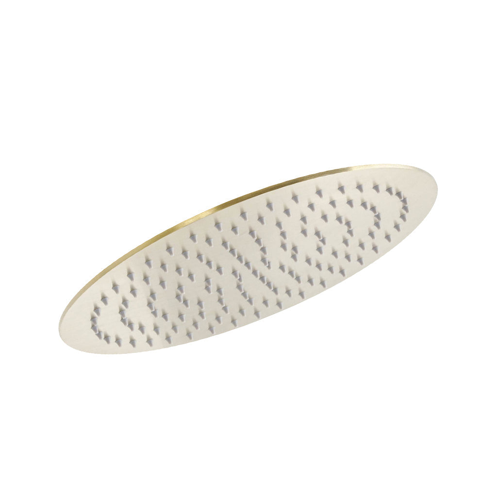 Metro Sharp Nozzles Shower Head - Wall Or Ceiling Mount - 12" Stainless Steel/Satin Brass