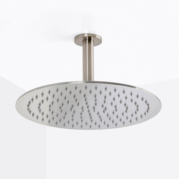 Metro Sharp Nozzles Shower Head - Wall Or Ceiling Mount - 12" Stainless Steel/Brushed Stainless Steel
