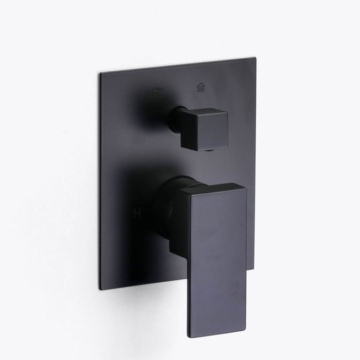 Devon 2 Way Pressure Balance Shower Mixer - Wall Mount - 5W x 8H" Brass/Matt Black