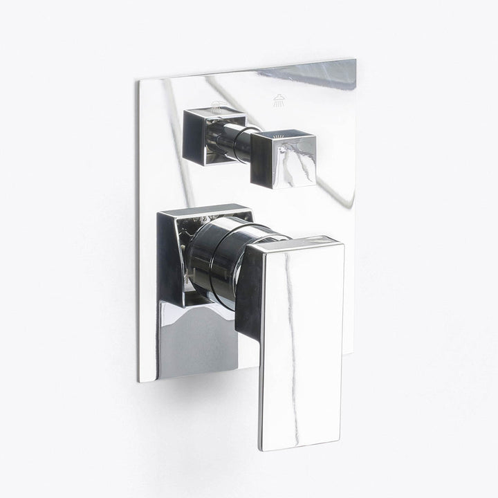 Devon 2 Way Pressure Balance Shower Mixer - Wall Mount - 5W x 8H" Brass/Polished Chrome