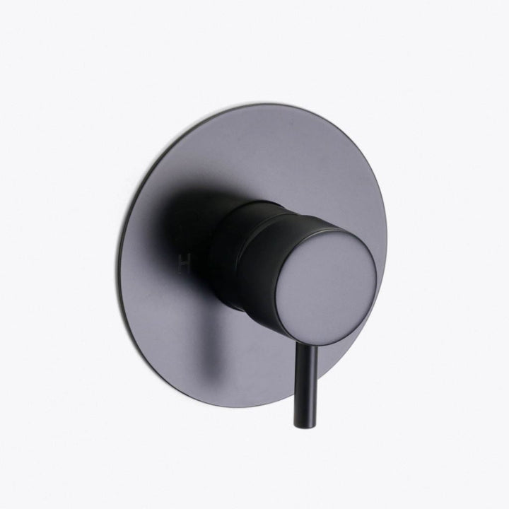Metro 2 Way Pressure Balance Shower Column Set with Shower Head &amp; Hand Shower - Wall Mount - 12" Brass/Matt Black