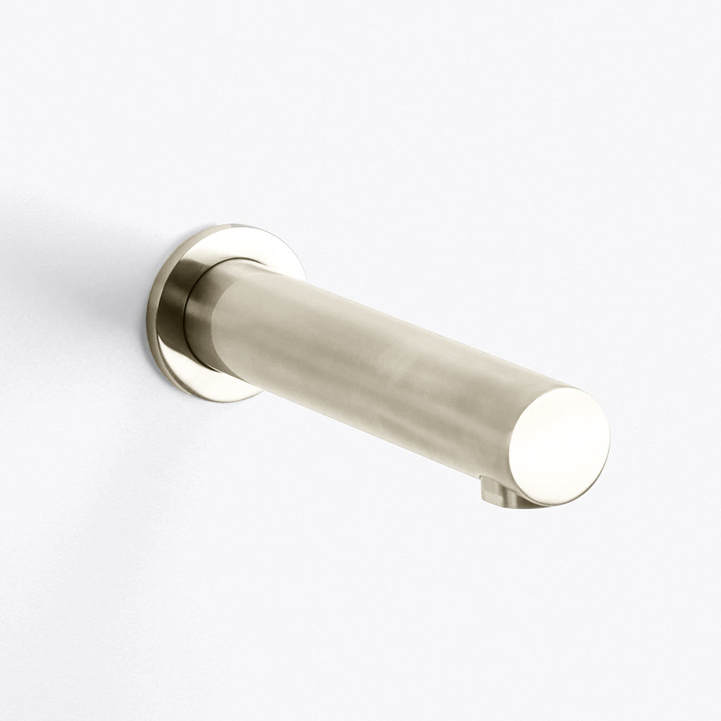 Metro Tub Spout - Wall Mount - 8" Brass/Polished Nickel