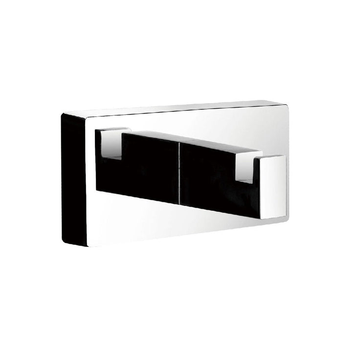 Luk 2 Single Hook - Wall Mount - 2" Brass/Polished Chrome