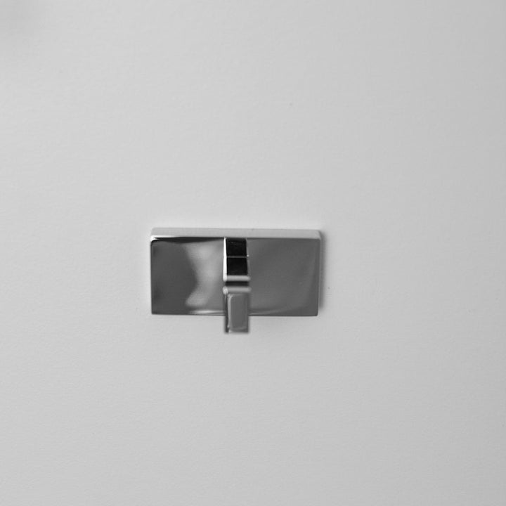 Luk 2 Single Hook - Wall Mount - 2" Brass/Polished Chrome