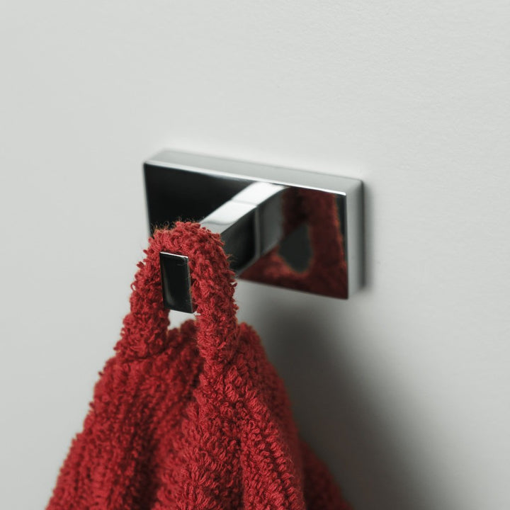 Luk 2 Single Hook - Wall Mount - 2" Brass/Polished Chrome