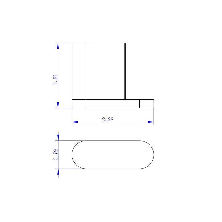 Moon Single Hook - Wall Mount - 1" Brass/Polished Chrome