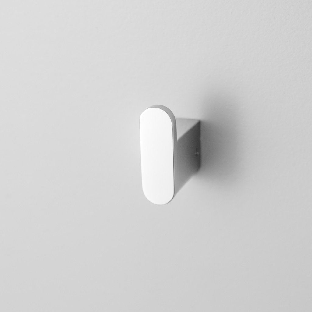Moon Single Hook - Wall Mount - 1" Brass/Polished Chrome