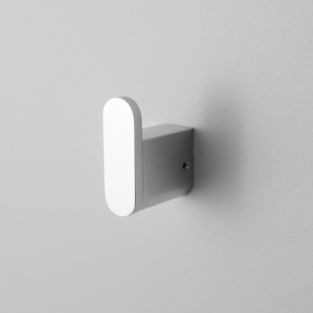 Moon Single Hook - Wall Mount - 1" Brass/Polished Chrome