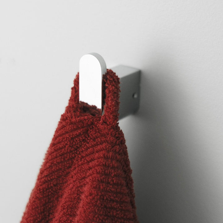 Moon Single Hook - Wall Mount - 1" Brass/Polished Chrome