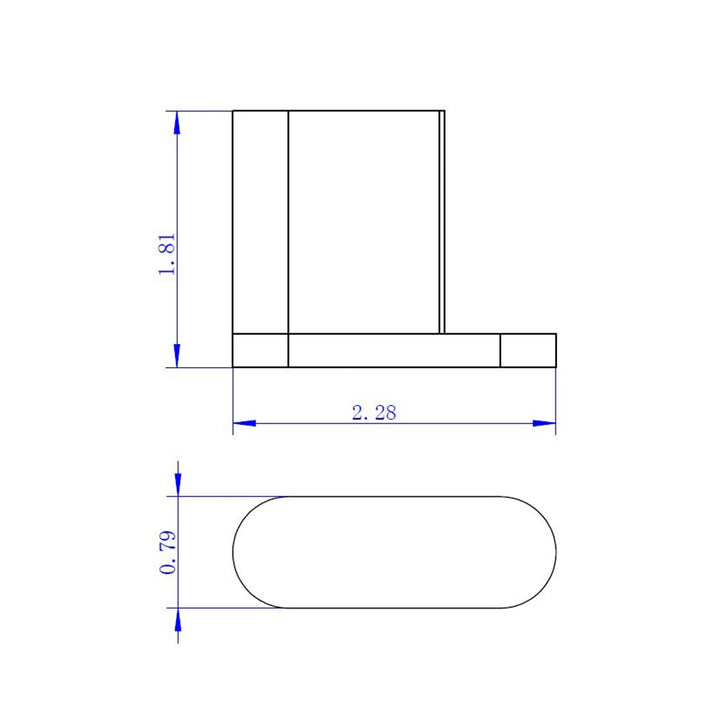 Moon Single Hook - Wall Mount - 1" Brass/Brushed Nickel