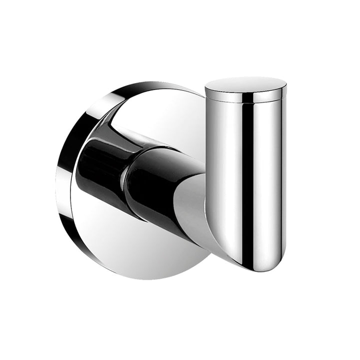 Munich Single Hook - Wall Mount - 2" Brass/Polished Chrome