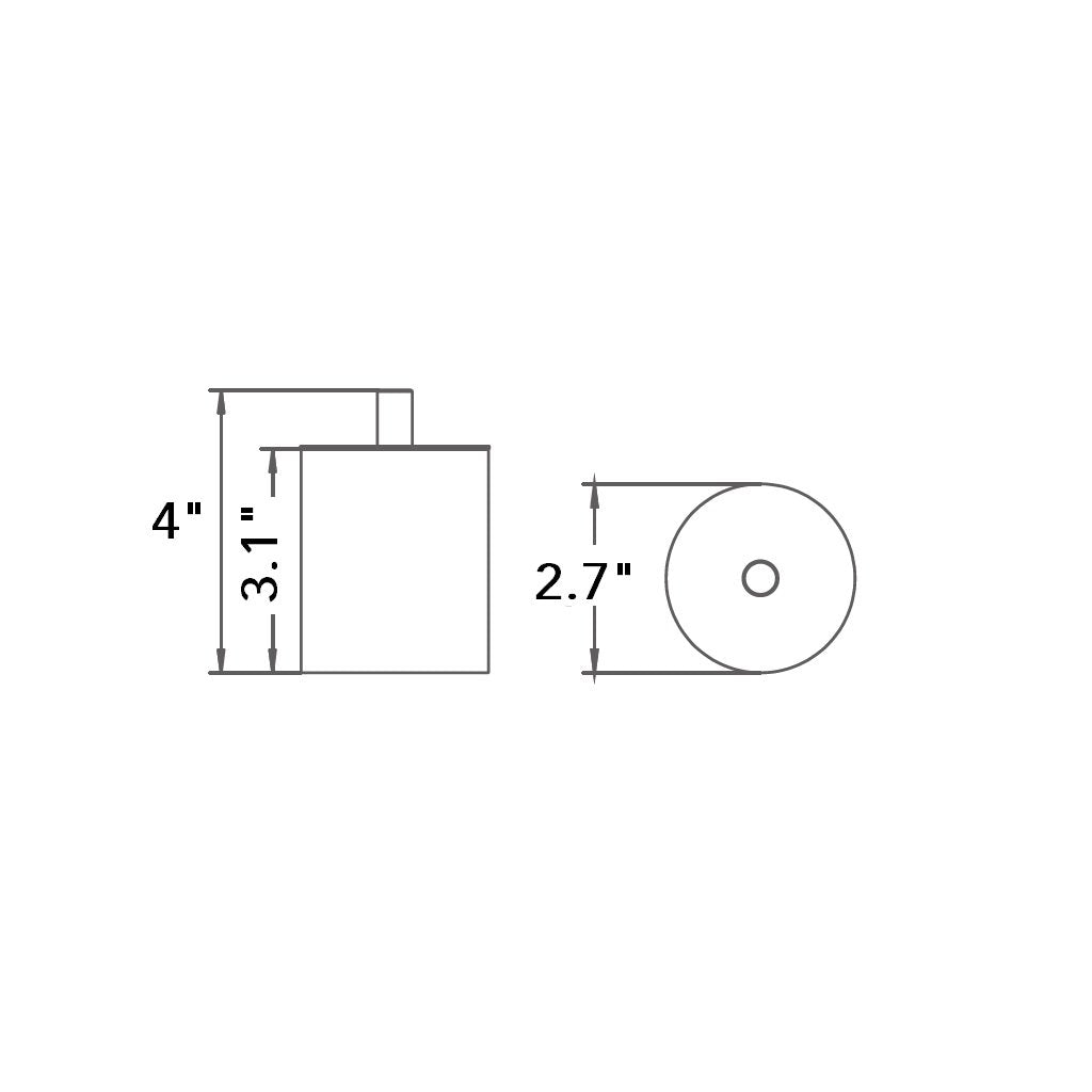 Smart Multipurpose Box - Free Standing - 3" Brass/Polished Chrome