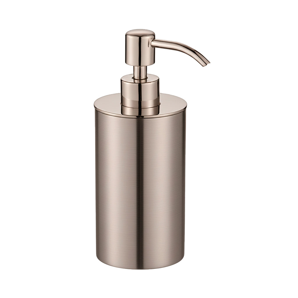 Smart Soap Dispenser - Free Standing - 7" Brass/Brushed Nickel