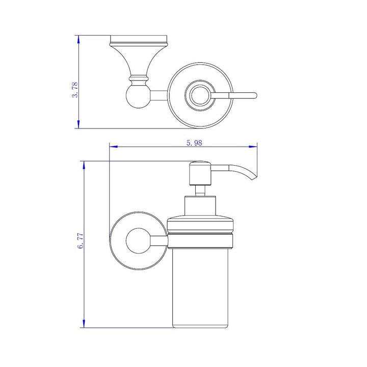 Viena Bathroom Accessories Set - Wall Mount Brass/Polished Chrome