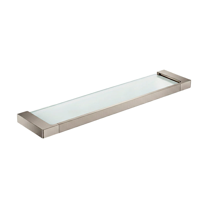 Edition K Shower Shelf - Wall Mount - 21" Brass/Glass/Brushed Nickel