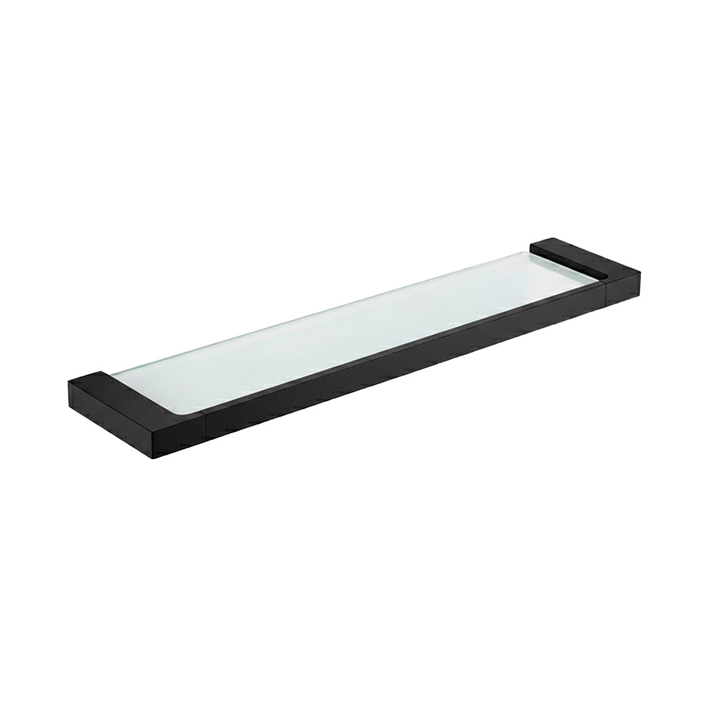 Edition K Shower Shelf - Wall Mount - 21" Brass/Glass/Matt Black