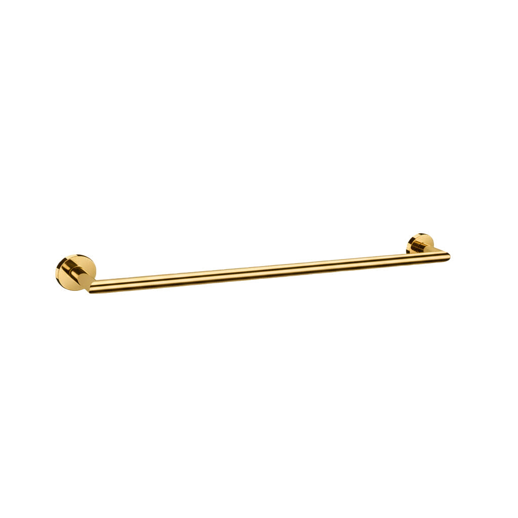 Munich Single Towel Bar - Wall Mount - 24" Brass/Satin Brass