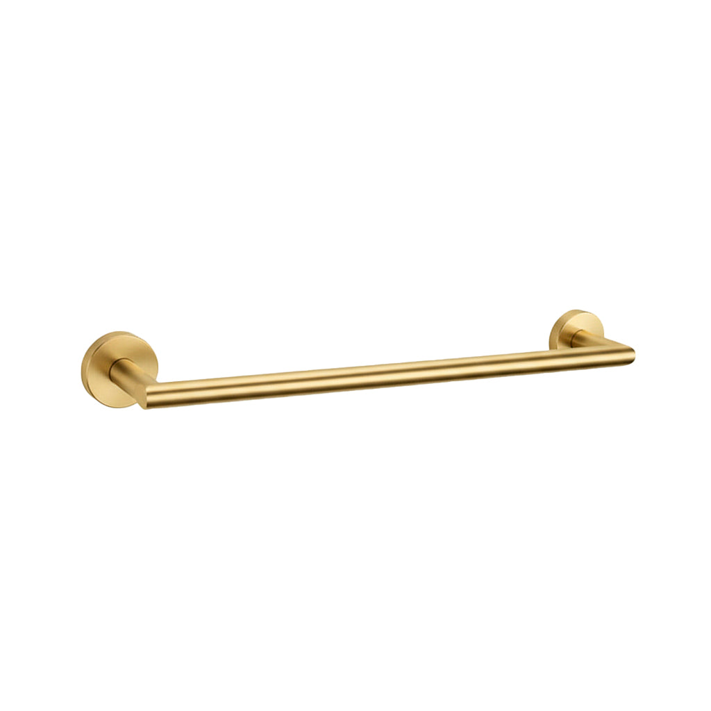 Munich Single Towel Bar - Wall Mount - 12" Brass/Satin Brass