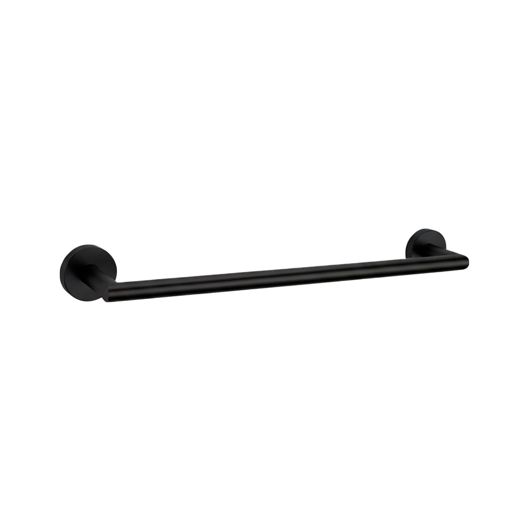Munich Single Towel Bar - Wall Mount - 12" Brass/Matt Black