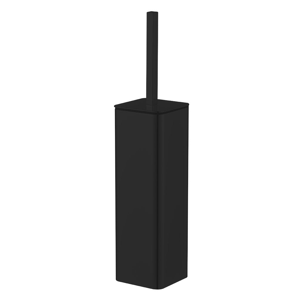 Moon Toilet Brush Holder - Free Standing - 16" Brass/Matt Black
