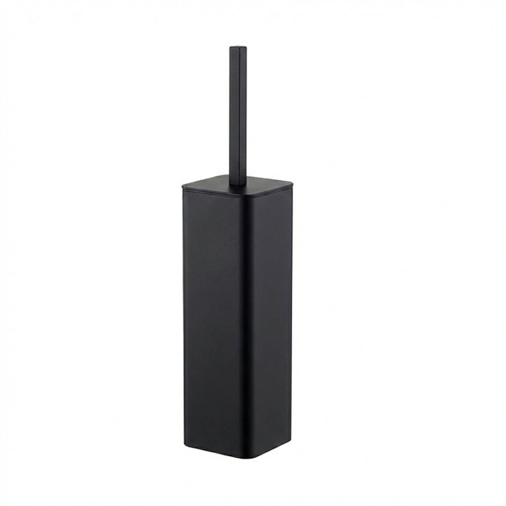 Moon Toilet Brush Holder - Free Standing - 16" Brass/Matt Black